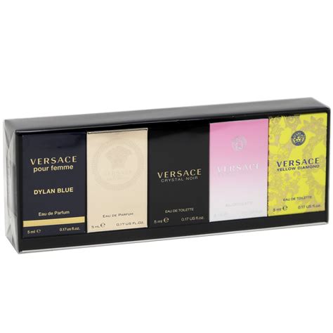 versace women's coffret set|versace 5 piece mini set.